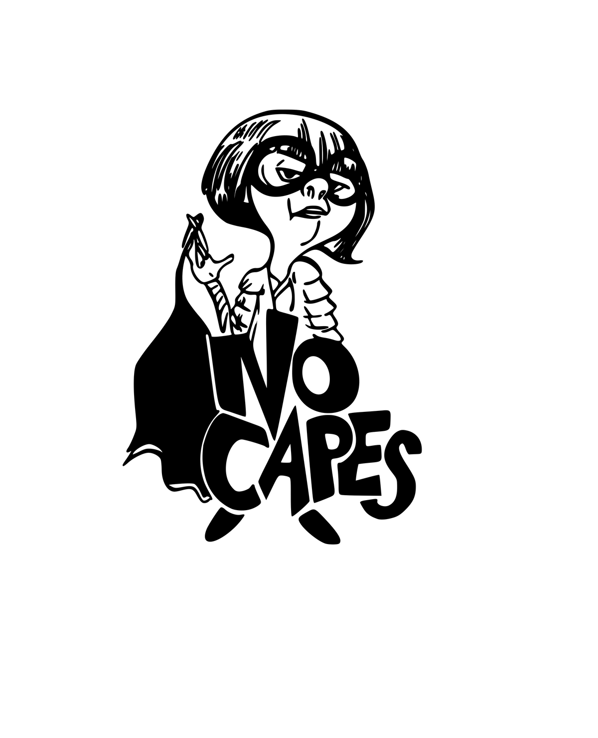 Incredibles Inspired | Edna Mode "No Capes" Digital DXF | PNG | SVG Files!