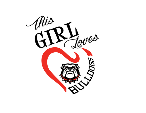 This Girl Loves Bulldogs Digital DXF | PNG | SVG Files!