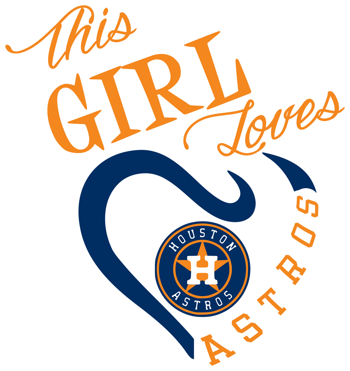 This Girl Loves Astros Digital DXF | PNG | SVG Files!