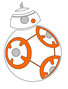 Star Wars Inspired | BB8 Digital DXF | PNG | SVG Files!