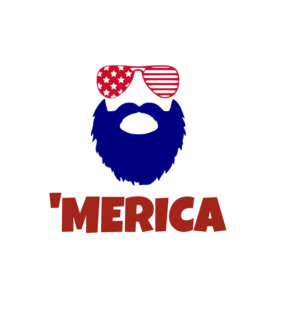 USA | Beard 'Merica Digital DXF | PNG | SVG Files!