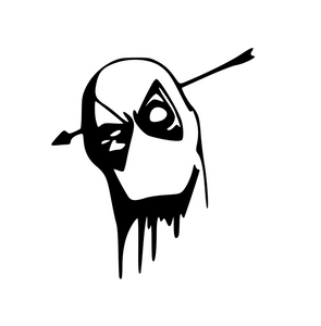 Deadpool Arrow Through Head Digital DXF | PNG | SVG Files!