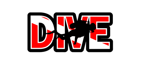 Scuba D-I-V-E Flag with Diver Digital DXF | PNG | SVG Files!