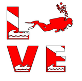 Scuba Dive Love Digital DXF | PNG | SVG Files!