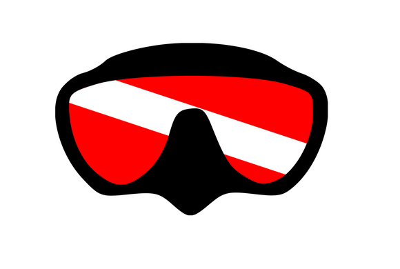 Scuba Dive Mask Digital DXF | PNG | SVG Files!