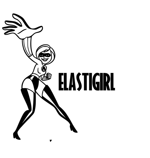 Incredibles Inspired | Elastigirl Digital DXF | PNG | SVG Files!
