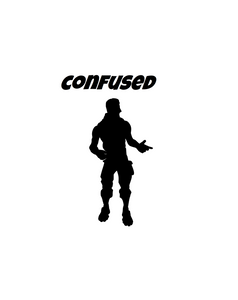Fortnite | Emote "Confused" Digital DXF | PNG | SVG Files!
