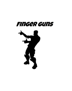 Fortnite | Emote "Finger Guns" Digital DXF | PNG | SVG Files!
