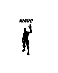 Fortnite | Emote "Wave" Digital DXF | PNG | SVG Files!