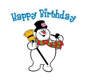 Frosty the Snowman "Happy Birthday!" Digital DXF | PNG | SVG Files!