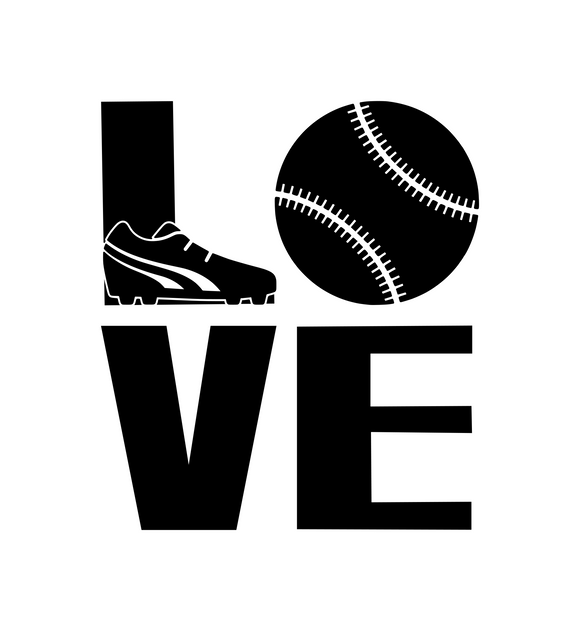 Sports! | Love Baseball Digital DXF | PNG | SVG Files!