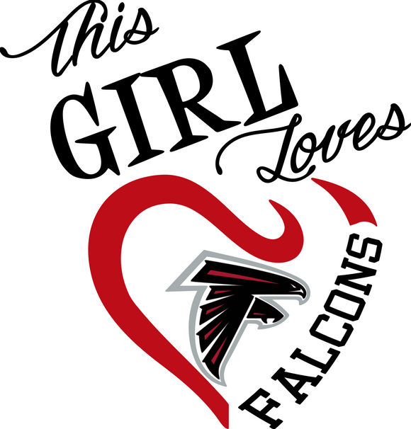 This Girl Loves Atlanta Falcons Digital DXF | PNG | SVG Files!