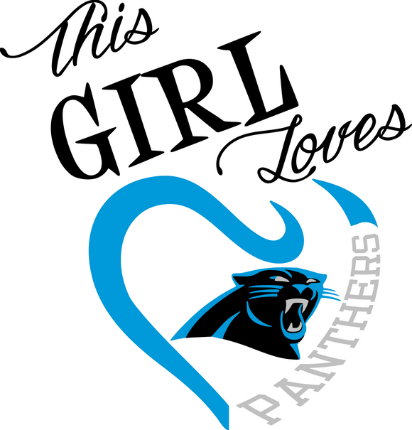 This Girl Loves Carolina Panthers Digital DXF | PNG | SVG Files!