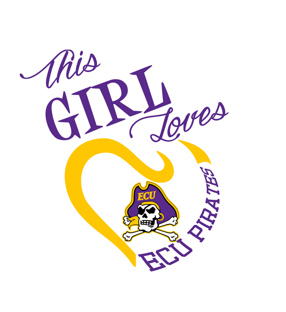 This Girl Loves ECU Pirates  Digital DXF | PNG | SVG Files!