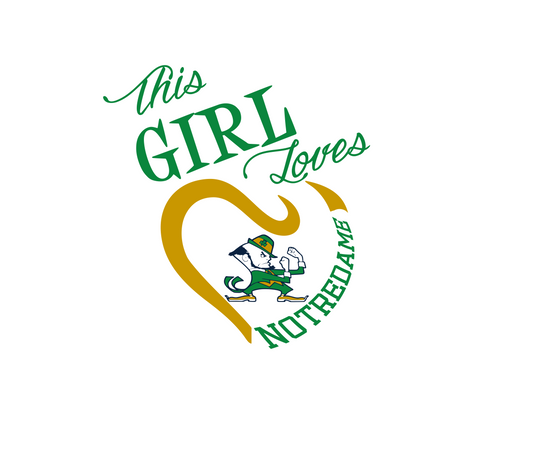 This Girl Loves Notre Dame Digital DXF | PNG | SVG Files!