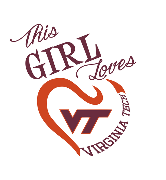 This Girl Loves Virginia Tech Digital DXF | PNG | SVG Files!
