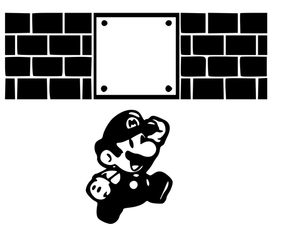 Nintendo Inspired | Mario Jump & Hit Blocks Digital DXF | PNG | SVG Files!
