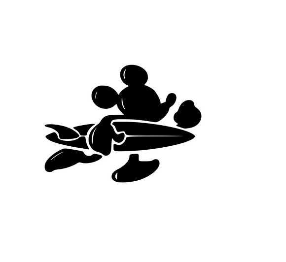 Disney Inspired | Mickey Mouse Surfing Digital DXF | PNG | SVG Files!