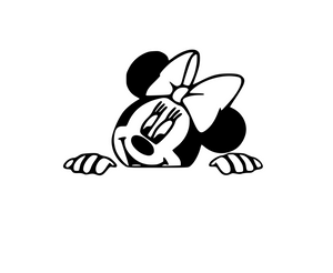 Disney Inspired | Minnie Mouse Peaking Digital DXF | PNG | SVG Files!