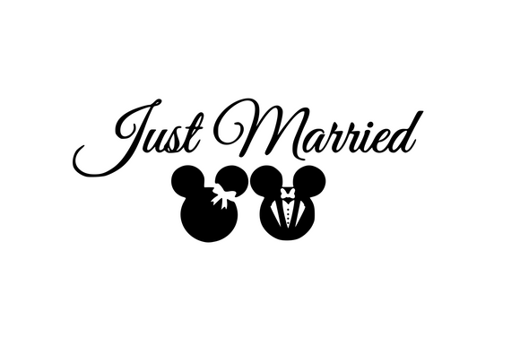 Disney Inspired | Just Married Digital DXF | PNG | SVG Files!