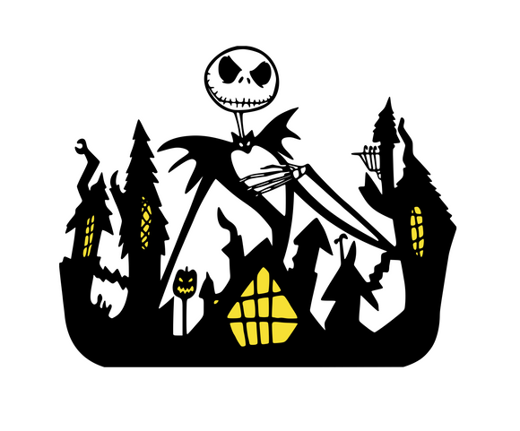 Nightmare Before Christmas Inspired | Jack & Town  Digital DXF | PNG | SVG Files!