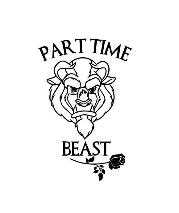 Part Time Beast Digital DXF | PNG | SVG Files!