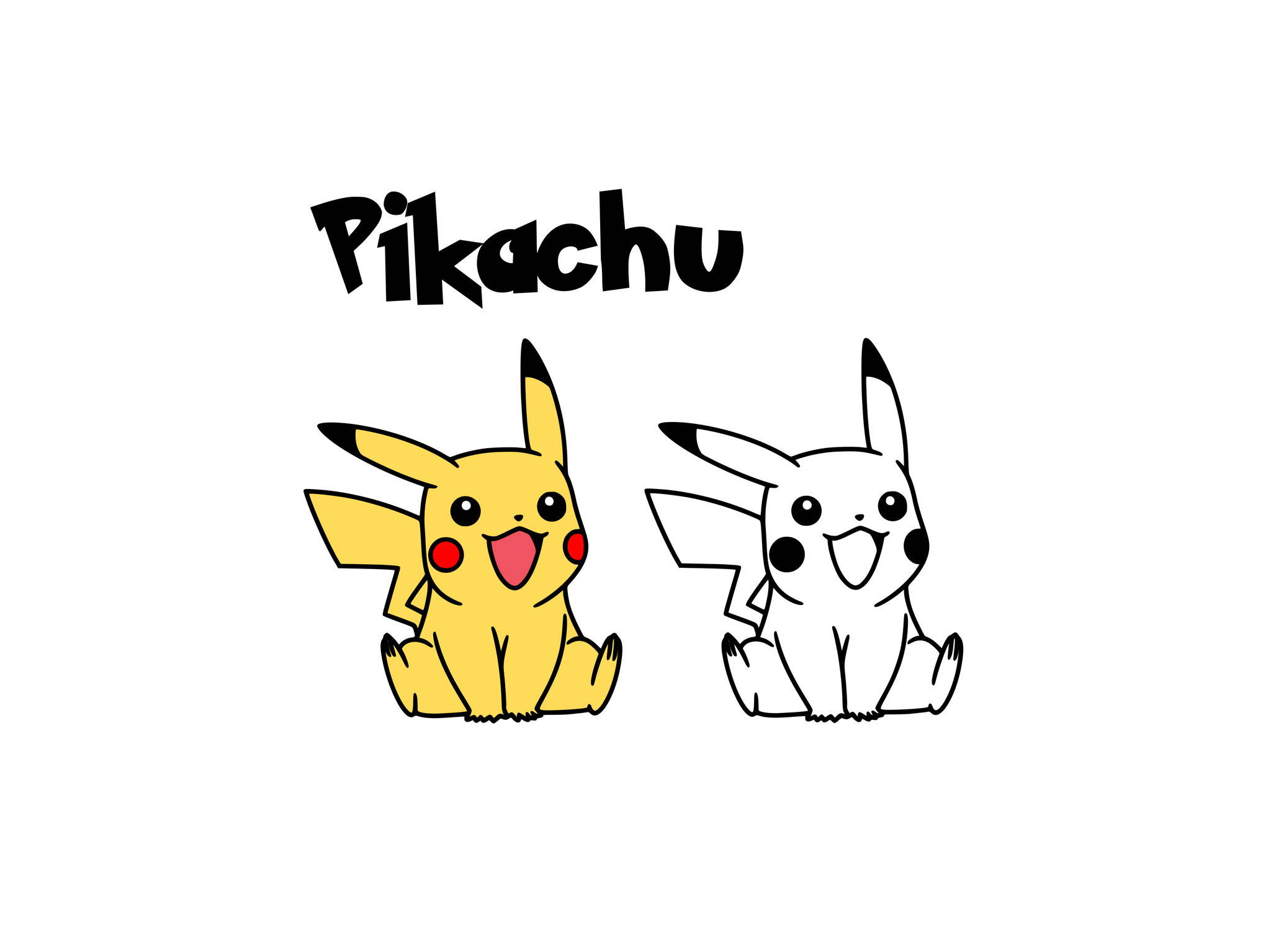 Pikachu Vector Silhouette