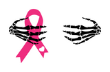 Breast Cancer Skeleton Hands Digital DXF | PNG | SVG Files!