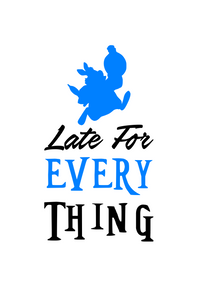 Alice in Wonderland White Rabbit "Late" Digital DXF | PNG | SVG Files!
