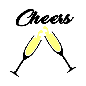 Wine | Champagne | Cheers! Digital DXF | PNG | SVG Files!