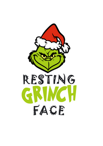 Resting Grinch Face (with Hat) Digital DXF | PNG | SVG Files!